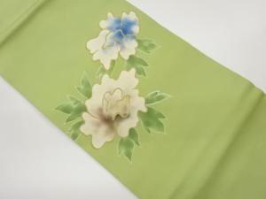 塩瀬金彩牡丹模様名古屋帯